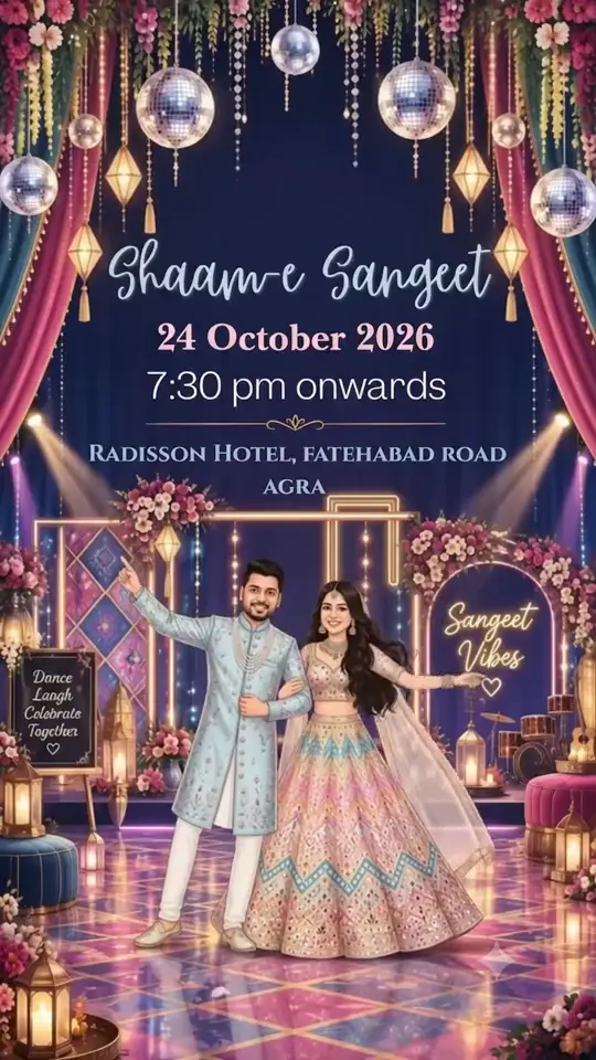 Shaam-e Sangeet invitation
